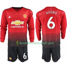 Fußballtrikots Manchester United POGBA 6 Kinder 2018-2019 Langarm Heimtrikotsatz kaufen